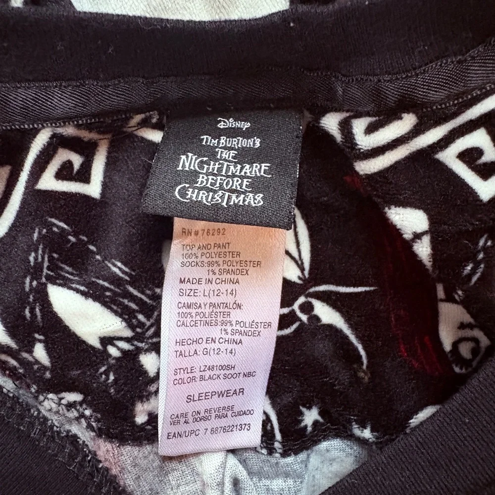 Nightmare Before Christmas Pajama Set Top Bottoms Pants Jack - Picture 8 of 9